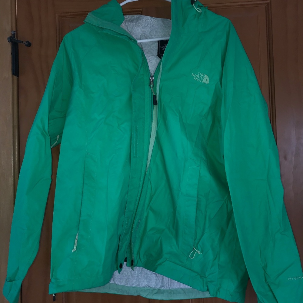 North Face Green Raincoat